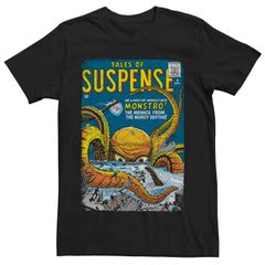 애니메이션 캐릭터 맨즈 탑스 T셔츠 빈티지 Licensed Character Mens Marvels Tales Of Suspense Monstro Vintage Comicover Tee Black 블랙