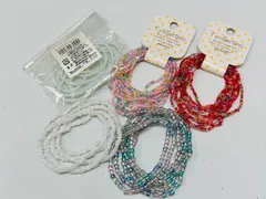 【I3-10】◎ 各種ビーズブレスレット　5点セット　開封済み