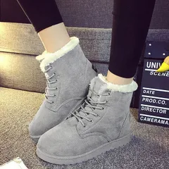 再入荷 ムートンブーツ レディース シューズ 靴 くつ 編み上げ ショートブーツ 極暖 ボア ファー ムートン 歩きやすい もこもこ レースアップシューズ