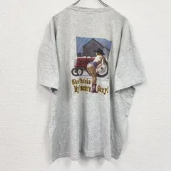 古着 used　JERZEES　ジャージーズ　半袖バックプリントTシャツ　灰色　グレー　3XLサイズ