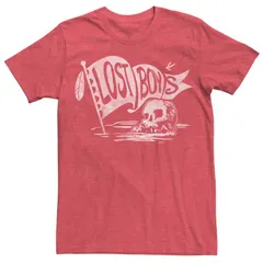 ディズニー メンズ トップス Tシャツ Disneys Peter Pan Mens Lost Boys Flag Tee Red Heather ヘザーのサムネイル