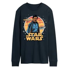 スター ウォーズ メンズ トップス Tシャツ グラフィック Menstar Wars Lando Calrissian Long Sleeve Graphic Tee Navy ネイビー