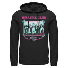 애니메이션 캐릭터 맨즈 아우터 파커·스웨트 그래픽 Licensed Character Menstranger Things Hellfire Club Nerds Freaks Graphic Hoodie Black 블랙