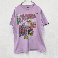 古着 used　MARVEL　マーベル　X-MEN　半袖プリントTシャツ　コミックT　キャラクターT　紫　パープル　Lサイズ