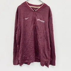 古着 used　NIKE　ナイキ　ハーフジッププルオーバー　スウッシュ　ボルドー　2XLサイズ