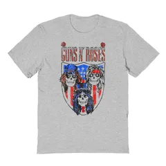 アニメキャラクター メンズ トップス Tシャツ グラフィック Licensed Character Mens American Shield And Skull Graphic Tee Sport Gray グレー