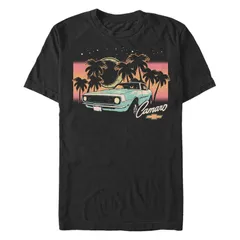 アニメキャラクター メンズ トップス Tシャツ グラフィック Licensed Character Mens Camaro Sunset Graphic Tee Black ブラック
