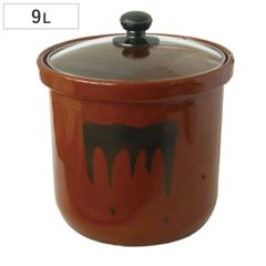 久松窯】切立 蓋付 かめ 10号【メーカー廃業による絶版品】梅干し漬