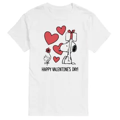 アニメキャラクター メンズ トップス Tシャツ トール グラフィック Licensed Character Big Tall Peanutsnoopy Happy Valentines Day Graphic Tee White ホワイト