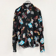 古着 used　CARDCHE　長袖総柄デザインシャツ　マルチカラー　Lサイズ