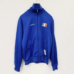 古着 used　00s　adidas　アディダス　トラックジャケット/ジャージ　フロッキープリント　トリコロール　ヴィンテージ　青　ブルー　XSサイズ