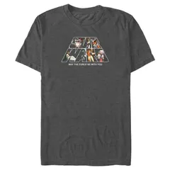 アニメキャラクター メンズ トップス Tシャツ トール グラフィック Licensed Character Big Tall Star Wars May The Force Be With You Graphic Tee Charcoal Heather チャ