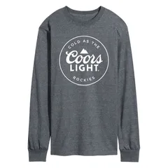 アニメキャラクター メンズ トップス Tシャツ ロゴ グラフィック Licensed Character Mens Coors Light Logo Badge Long Sleeve Graphic Tee Heather Gray グレー