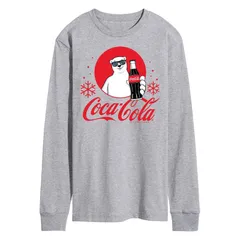 アニメキャラクター メンズ トップス Tシャツ グラフィック Licensed Character Mens CocaCola Polar Bear Long Sleeve Graphic Tee Gray グレー