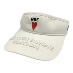 中古 マスターバニーエディション MASTER BUNNY EDITION サンバイザー フリー 白 立体刺しゅうロゴ ハート