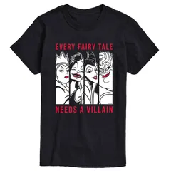ディズニー メンズ トップス Tシャツ グラフィック Disney Villains Mens Every Fairy Tale Needs a Villain Graphic Tee Black ブ