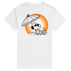 アニメキャラクター メンズ トップス Tシャツ トール グラフィック Licensed Character Big Tall Peanutsnoopy Sunset Graphic Tee White ホワイト