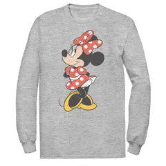 ディズニー メンズ トップス Tシャツ トール Disneys Minnie Mouse Big Tall Traditional Pose Long Sleeve Athletic Heather ヘザー