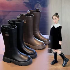 再入荷 ロングブーツ キッズ ブーツ ジュニア 女の子 長靴 柔らかい 韓国風 美脚 疲れない 痛くない 歩きやすい 滑り止め 軽量 厚底 おしゃれ キッズブーツ 通園 通学 暖かい 防寒 子供靴 プレゼント