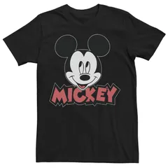 ディズニー メンズ トップス Tシャツ ヴィンテージ Mens Disneys Mickey Mouse Vintage Face Tee Black ブラック