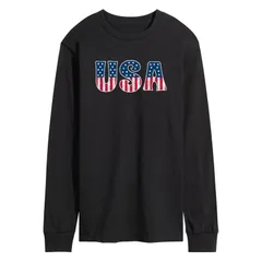 アニメキャラクター メンズ トップス Tシャツ グラフィック Licensed Character Mens USA Long Sleeve Graphic Tee Black ブラック