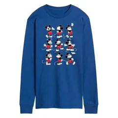 ディズニー メンズ トップス Tシャツ Mens Disneys Mickey Poses Tee Blue ブルー