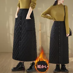 再入荷 ロングスカート レディース フレア 中綿 キルティング ボトムス レディース おしゃれ 通勤 通学 中綿スカート 裏起毛 暖かい 冬服 Aライン 防寒 普段着 カジュアル シンプル