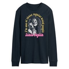 애니메이션 캐릭터 맨즈 탑스 T셔츠 Licensed Character Mens Janis Joplin Weird People Long Sleeve Tee Navy 네이비