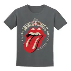 アニメキャラクター メンズ トップス Tシャツ Licensed Character Mens Rolling Stones 50th Anniversary Tongue Tee Charcoal チャコール