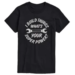 アニメキャラクター メンズ トップス Tシャツ Licensed Character Mens I Build Things Tee Black ブラック