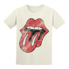 アニメキャラクター メンズ トップス Tシャツ Licensed Character Mens Rolling Stones Tongue Tee Natural
