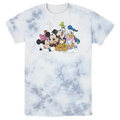 アニメキャラクター メンズ トップス Tシャツ Licensed Character Mens Disney Mickey Classicharacters Wash Tee White Blue ホワイト