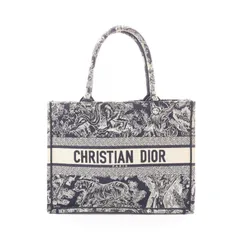 ディオール Dior トートバッグ BOOK TOTE ブックトート ミディアム ネイビー キャンバス ブックトート ミディアム レディース Used B