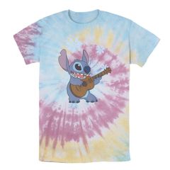 094 Disney Stitch Tie Dye Purple 1X Tee - メルカリ