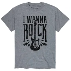 アニメキャラクター メンズ トップス Tシャツ Licensed Character Mens I Wanna Rock Black Tee Gray グレー