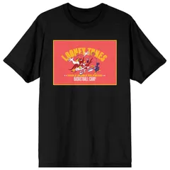 アニメキャラクター メンズ トップス Tシャツ Licensed Character Mens Looney Tunes Classic Basketball Camp Tee Gray グレー