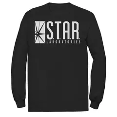 アニメキャラクター メンズ トップス Tシャツ ロゴ Licensed Character Mens Flash Star Labs Logo Tee Black ブラック