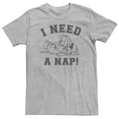 ディズニー メンズ トップス Tシャツ トール Big Tall Disney 101 Dalmatiansleeping Puppies I Need A Nap Tee Athletic Heather ヘザー