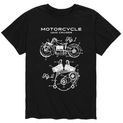 アニメキャラクター メンズ トップス Tシャツ Licensed Character Mens Motorcycle Rendering Tee Black ブラック