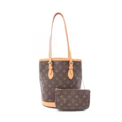 ルイ・ヴィトン LOUIS VUITTON ハンドバッグ バケットPM M42238 PVCコーティングキャンバス レザー バケットPM レディース Used A