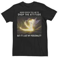 ディズニー メンズ トップス Tシャツ Disneys Peter Pan Tinkerbell Its Just My Personality Memens Tee Black ブラックのサムネイル