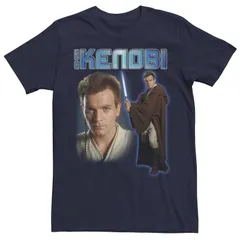 アニメキャラクター メンズ トップス Tシャツ Licensed Character Menstar Wars ObiWan Kenobi Tee Navy ネイビー