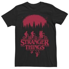 애니메이션 캐릭터 남성 탑스 티셔츠 다운 Licensed Character Mens Netflix Stranger Things Group Shot Bike Ride Ups