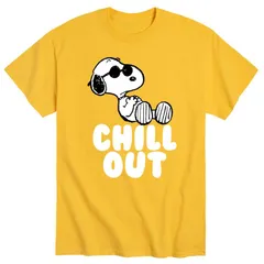 アニメキャラクター メンズ トップス Tシャツ Licensed Character Mens Peanutsnoopy Chill Outee Yellow イエロー