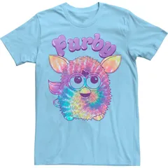 アニメキャラクター メンズ トップス Tシャツ Licensed Character Mens Furby Tie Dye Portraitee Light Blue ブルー