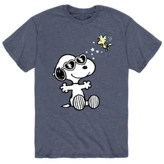 アニメキャラクター メンズ トップス Tシャツ Licensed Character Mens Peanutsnoopy Glasses Tee Yellow イエロー