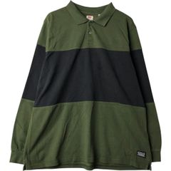 古着 リーバイス Levi's RELAXED 長袖 ボーダー ポロシャツ メンズL相当/eaa619249