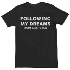 アニメキャラクター メンズ トップス Tシャツ Licensed Character Mens Following My Dreamsarcasm Textee Black ブラック