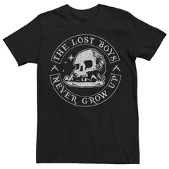 ディズニー メンズ トップス Tシャツ Disneys Peter Pan The Lost Boys Mens Never Grow Up Tee Black ブラックのサムネイル
