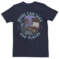 ディズニー ピクサー メンズ トップス Tシャツ レース Disney Pixarsoul Joe Mens Musican Take You Places Tee Navy ネイビー